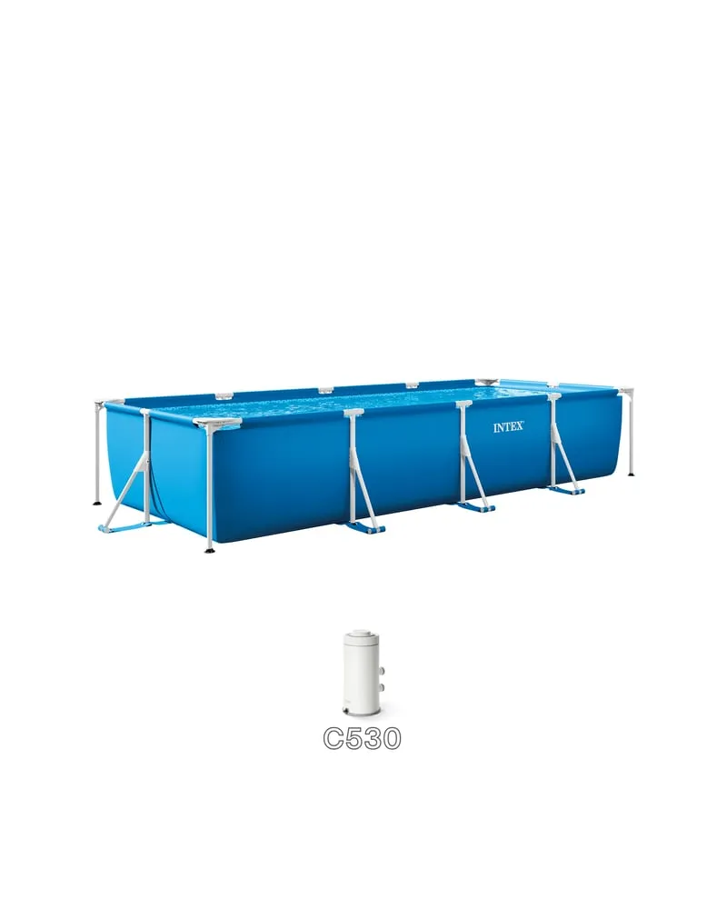 انتيكس مسبح باطار 450 سم×220 سم×84 سم,4 أشخاص,ازرق