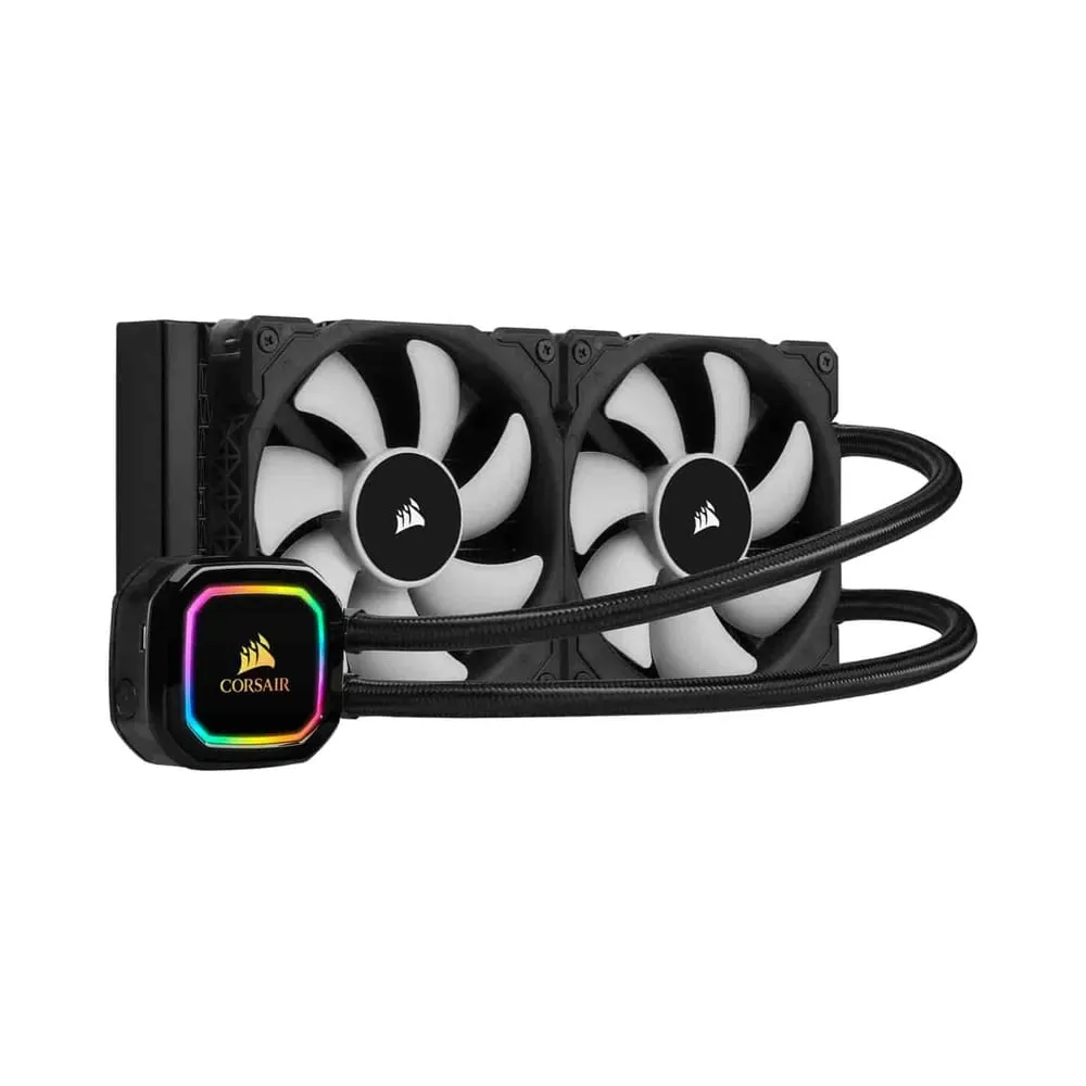 مبرد معالج مائي Corsair iCUE H100i RGB Pro XT 240mm أسود — صورة 1