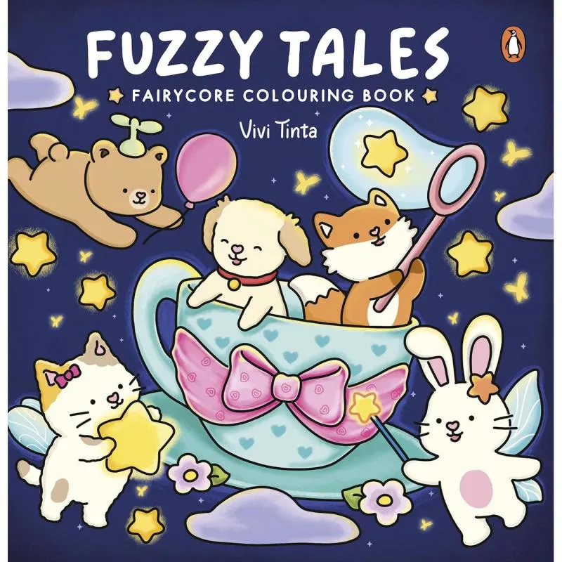 Fuzzy Tales: Fairycore Coloring، Book 4 (Fuzzy Friends Coloring)