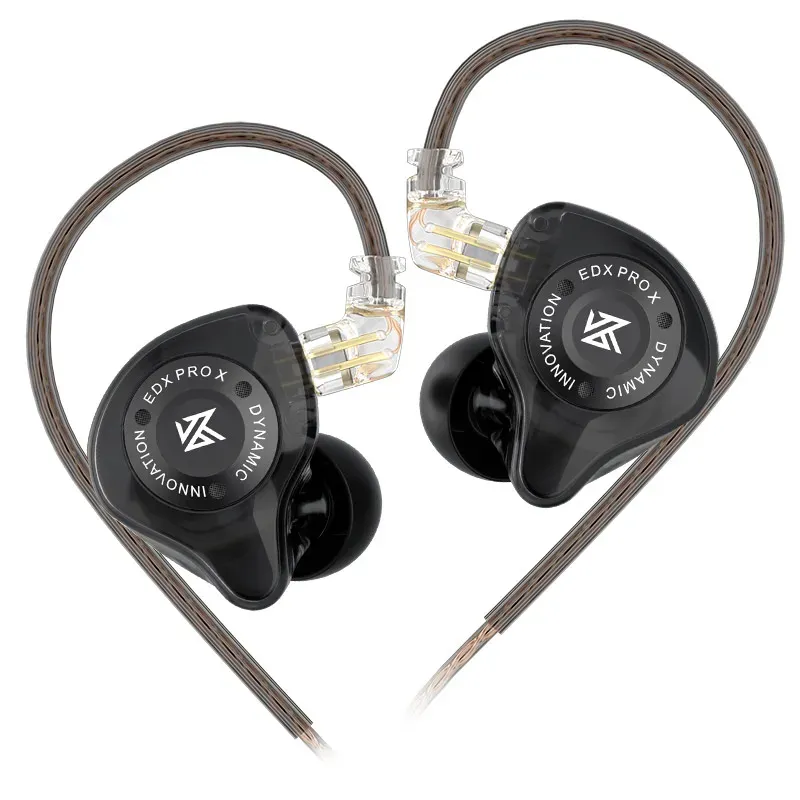سماعات أذن KZ Dynamic Drive عالية الدقة مع صوت جهير قوي، سماعات رياضية لموسيقى إلغاء الضوضاء KZ EDX PROX ZSTX ZSN PROX EDC EDA ZVX — صورة 1