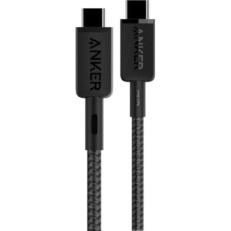 انكر 223 من USB-C الى USB-C سلك شحن ونقل بيانات، 91.44 سم، 3 قدم، اسود