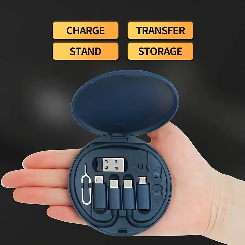 متعدد USB نوع C إلى C 60 واط كابل محول الشحن عدة USB C إلى تحويل الإضاءة مجموعة USB A ونوع C إلى مايكرو/نوع C/الإضاءة — صورة 1