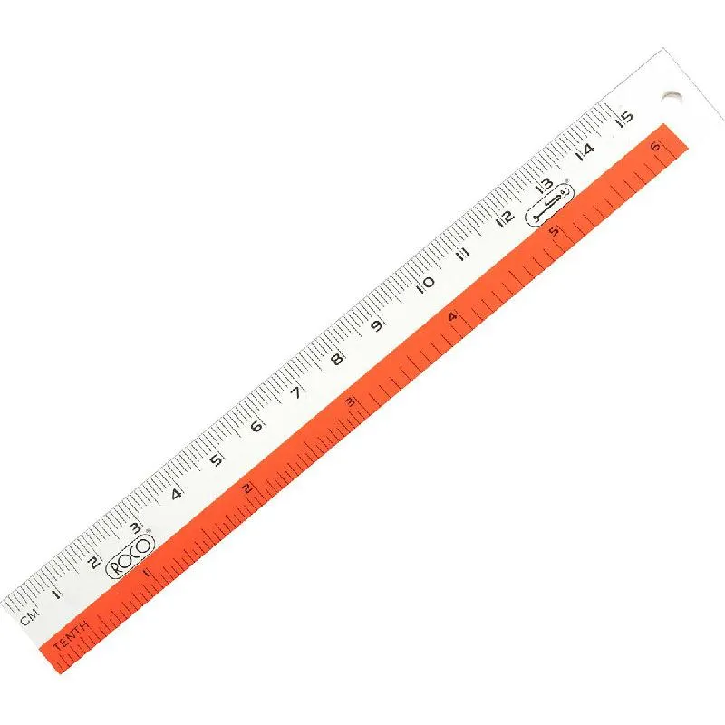 روكو مسطرة، 2-لون، حافة مستقيمة، 16 cm، الومنيوم