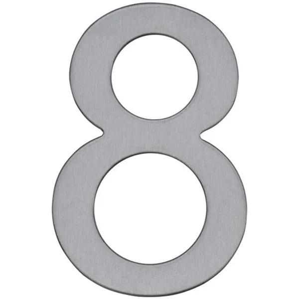 روكو أرقام بلصق ذاتي، "8"، انجليزي، فضي