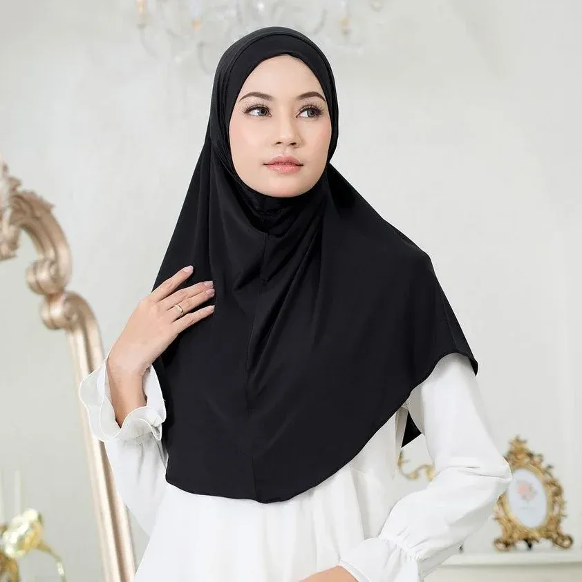 ماليزيا أغطية الرأس قبعات عمامة رمضان للأزياء النساء مسلم الحجاب الفوري قطعة واحدة شالات عقال Khimar وشاح فام — صورة 1