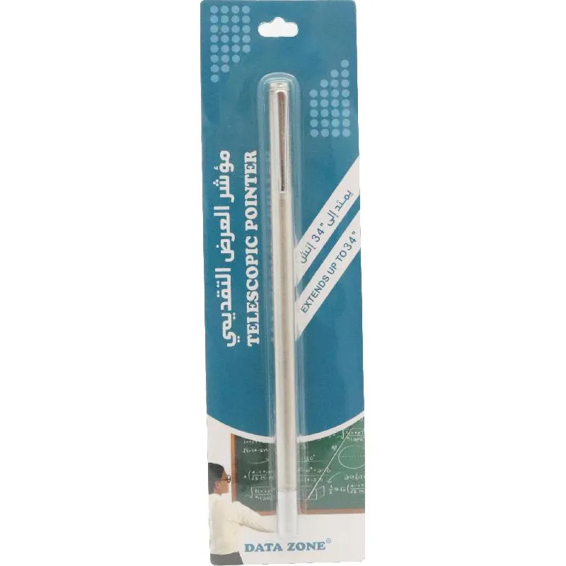 (مؤشر تلسكوبي (يتمدد، معدن، 86.00 cm ( 2.82 ft )، Silver — صورة 1