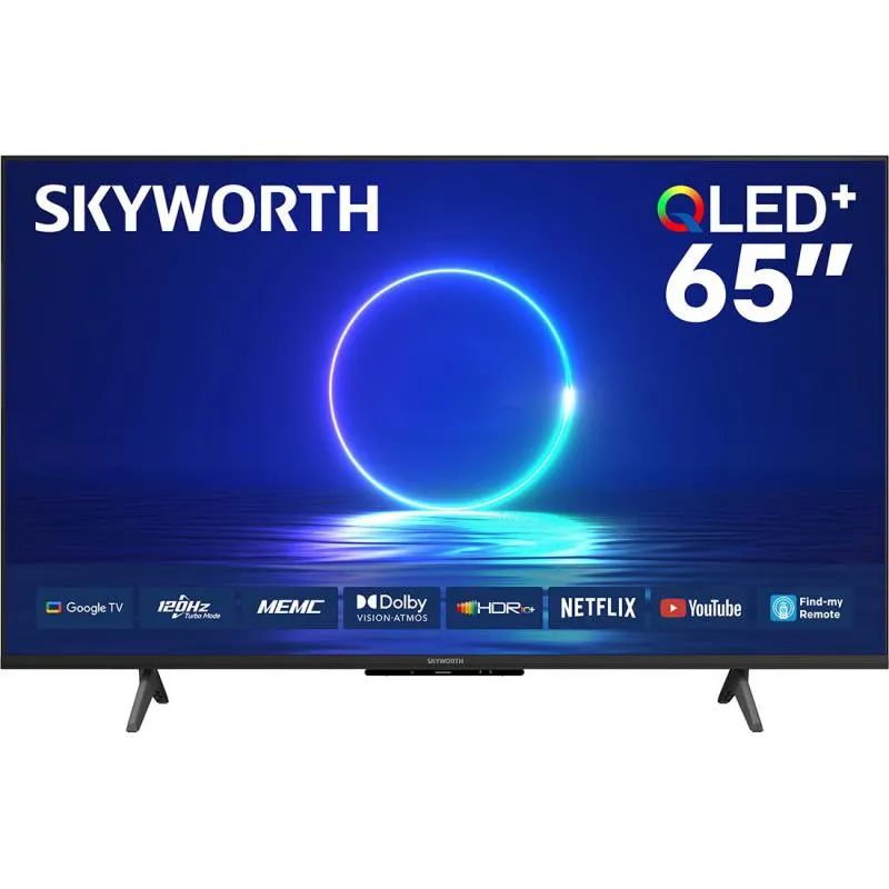 سكاي وورث 65 بوصة تلفزيون ذكي، دقة 4 كيه كيو ال اي دي+، 120 Hz، اسود، Q6800H