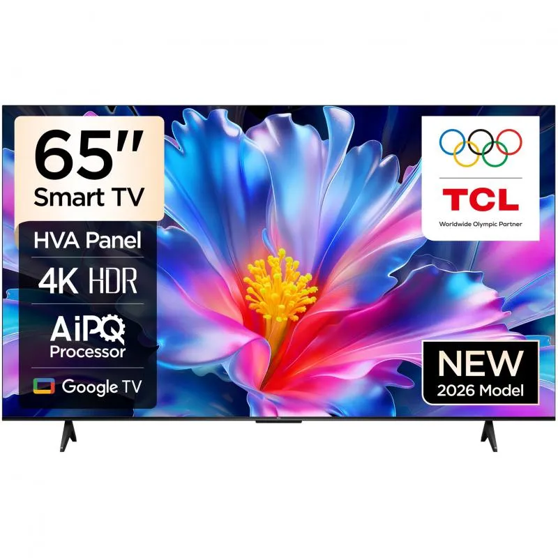 تي سي ال 65 بوصة تلفزيون ذكي، دقة 4 كيه ليد، 60 Hz، اسود، P69L