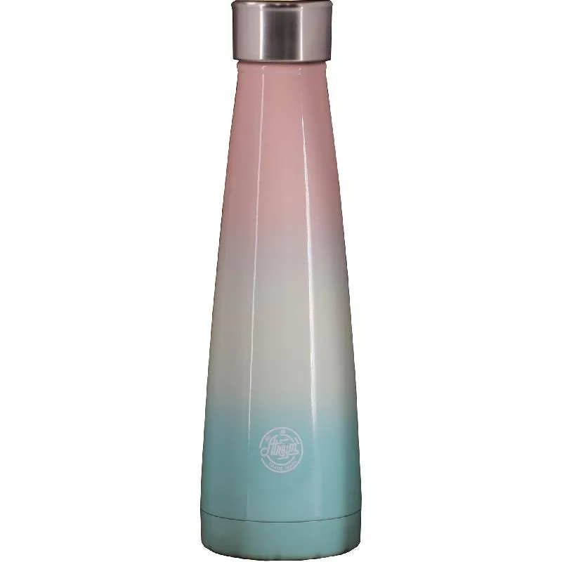 اتريوم كلاسيك ألوان ثلاثية قارورة ماء، 420.00 ml ( 14.78 oz )، وردي/عاجي/أخضر