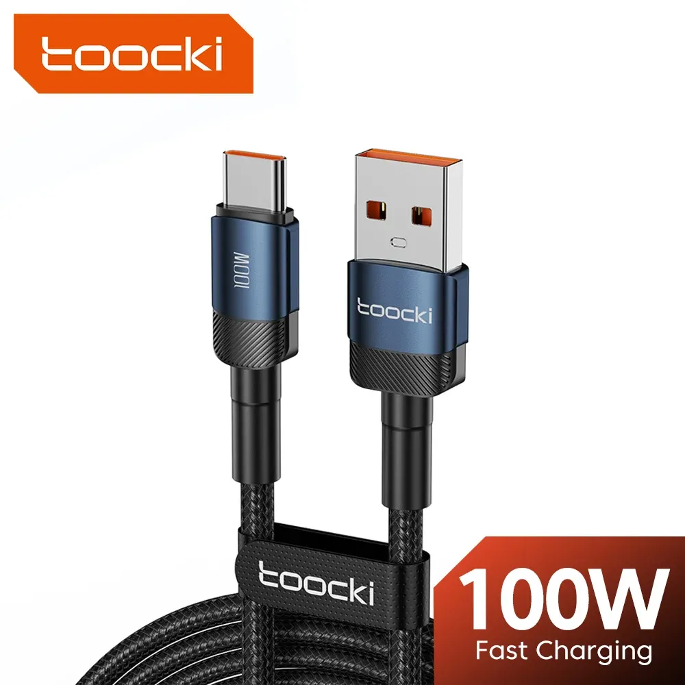 Toocki 6A USB إلى نوع C كابل لهواوي Xiaomi PD 100 واط شحن سريع شاحن USB C بيانات الحبل شحن سريع لسامسونج Oneplus — صورة 1