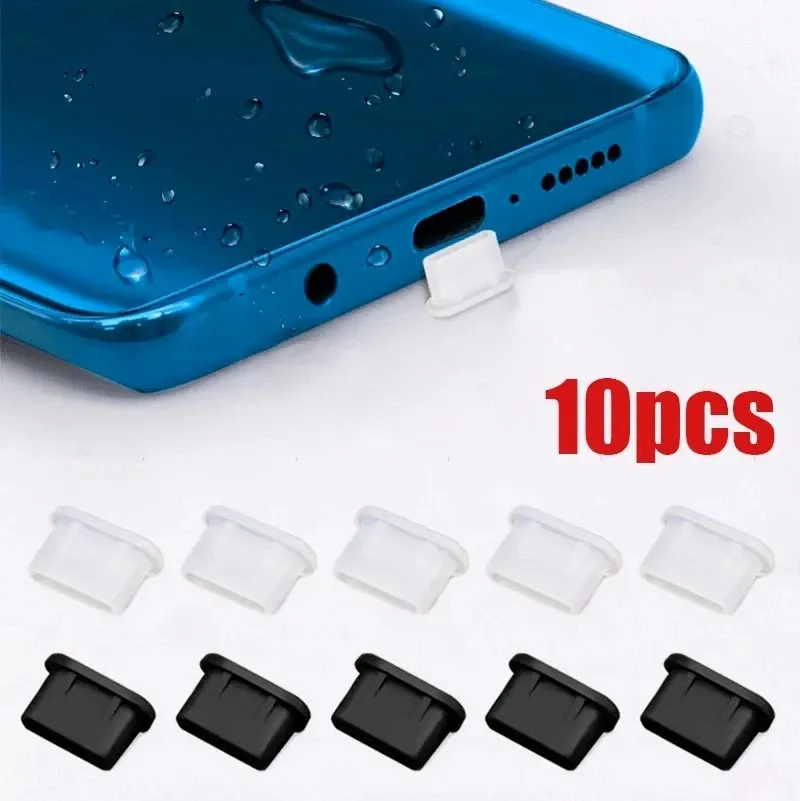 سدادات غبار من السيليكون من النوع C، غطاء حماية لمنفذ شحن USB للهاتف من النوع C، غطاء مضاد للغبار لهاتف Samsung Xiaomi Huawei — صورة 1