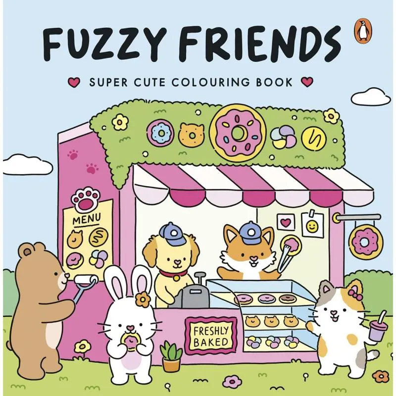Fuzzy Friends: The Super Cute Colouring، Book 1 (Fuzzy Friends Coloring)