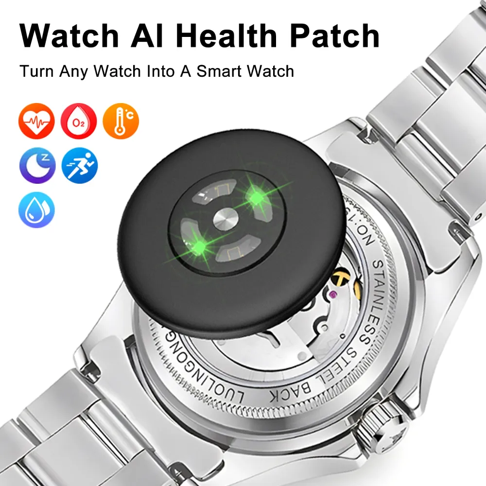 شاهد جهاز AI Health Patch، حوّل أي ساعة إلى ساعة ذكية، جهاز ذكي للكشف الصحي بالذكاء الاصطناعي للساعات العادية، متعدد الوظائف. — صورة 1