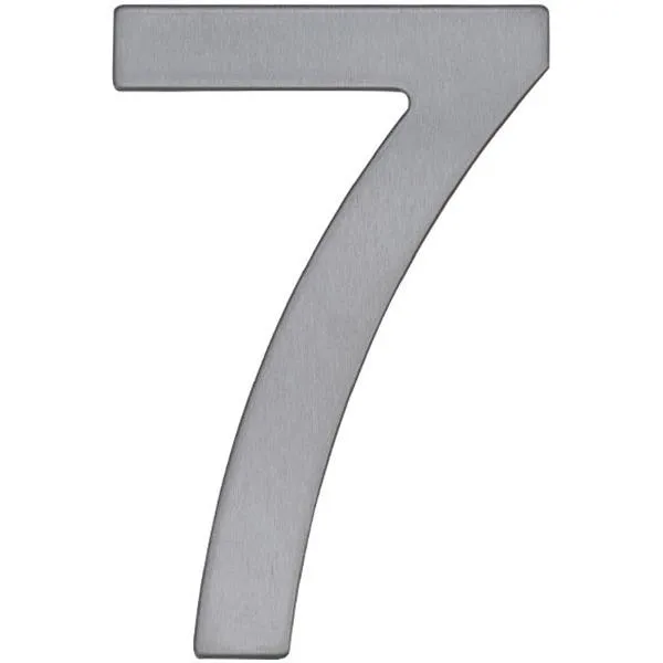 روكو أرقام بلصق ذاتي، "7"، انجليزي، فضي