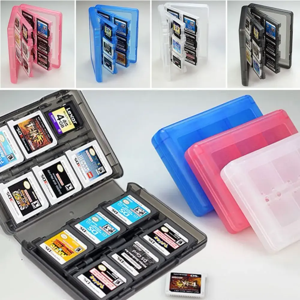حافظة بطاقات الألعاب 28 في 1 متوافقة مع نينتندو جديد 3DS / 3DS / DSi / DSi XL / DSi LL / DS / DS Lite حامل صندوق تخزين الخرطوشة — صورة 1
