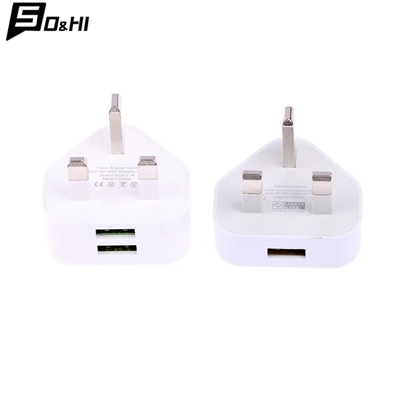 عالمي 3 دبوس شاحن الجدار محول ، المملكة المتحدة المكونات ، الشحن لفون 11 ، وي ، 1 ، 2 منافذ USB — صورة 1