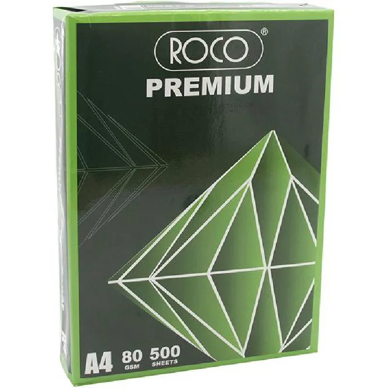 روكو ممتاز ورق تصوير، سادة، ابيض، A4، 80 gsm، 500 ورقة