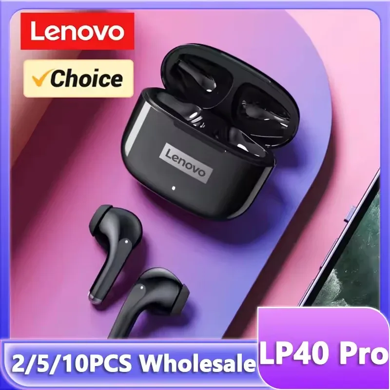 سماعة أذن لينوفو LP40Pro TWS الأصلية بتقنية البلوتوث 5.1، تتميز بسرعة الاتصال الفائقة، وتصميم مريح، وسرعة نقل قوية. — صورة 1
