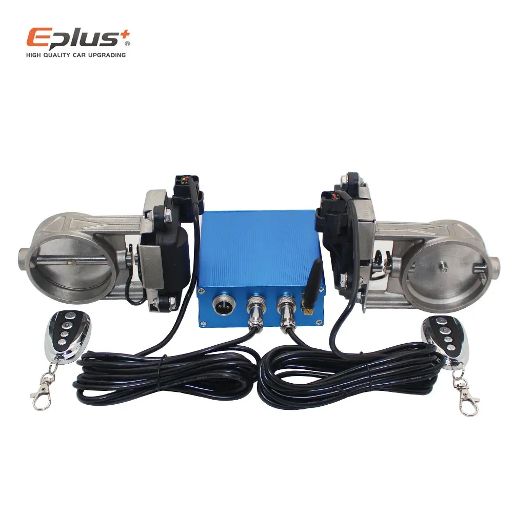 EPLUS سيارة العادم الأنابيب صمام عدة كهربائية العالمي متعدد زاوية وضع 51 63 76 مللي متر تحكم جهاز التحكم عن بعد عدة — صورة 1