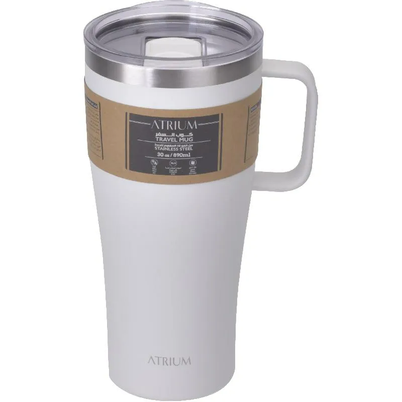 اتريوم كوب، كوب معزول بمقبض، بارد/ساخن، 890.00 ml ( 1.57 pt )، ابيض