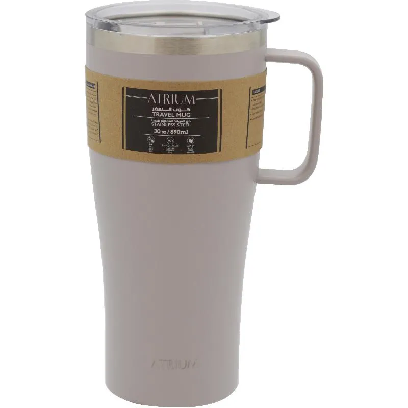 اتريوم كوب، كوب معزول بمقبض، بارد/ساخن، 890.00 ml ( 1.57 pt )، بيج