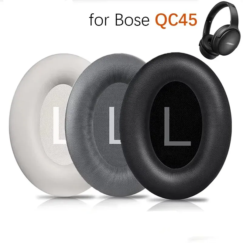 وسائد أذن بديلة لسماعات Bose QC45 QuietComfort 45 وسائد أذن جلدية ناعمة من البروتين — صورة 1