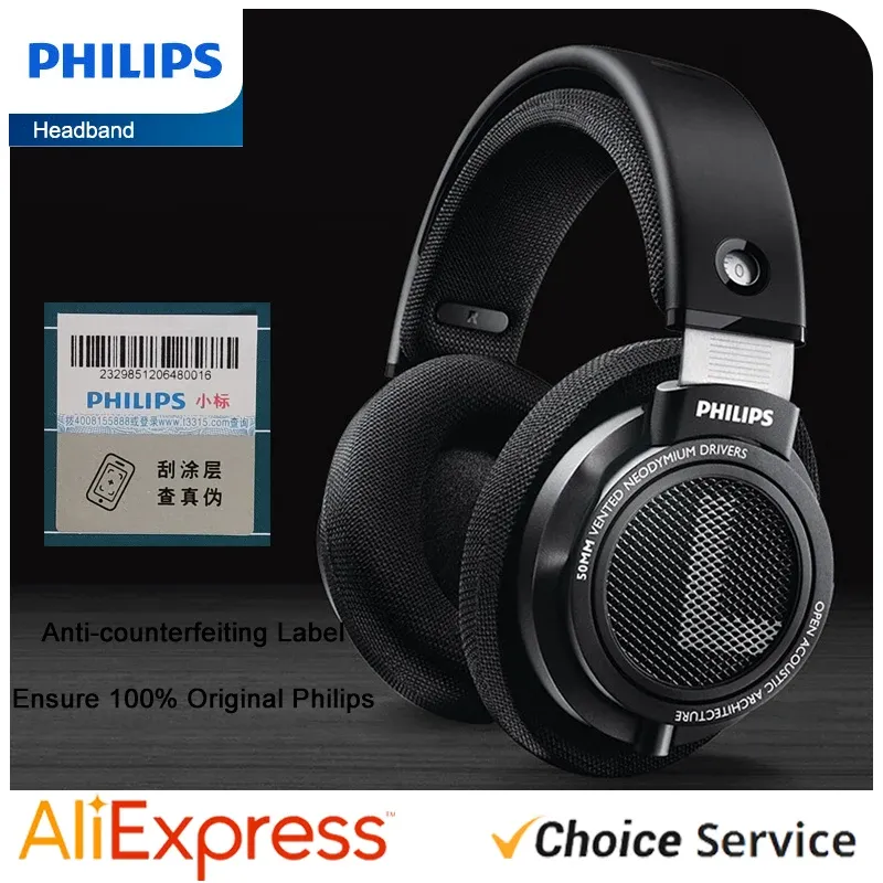 فيليبس الأصلي SHP9500 سماعات رأس سلكية هاي فاي ستيريو HD ميكروفون دعوة سماعات رياضية تشغيل سماعة آيفون أندرويد العالمي — صورة 1