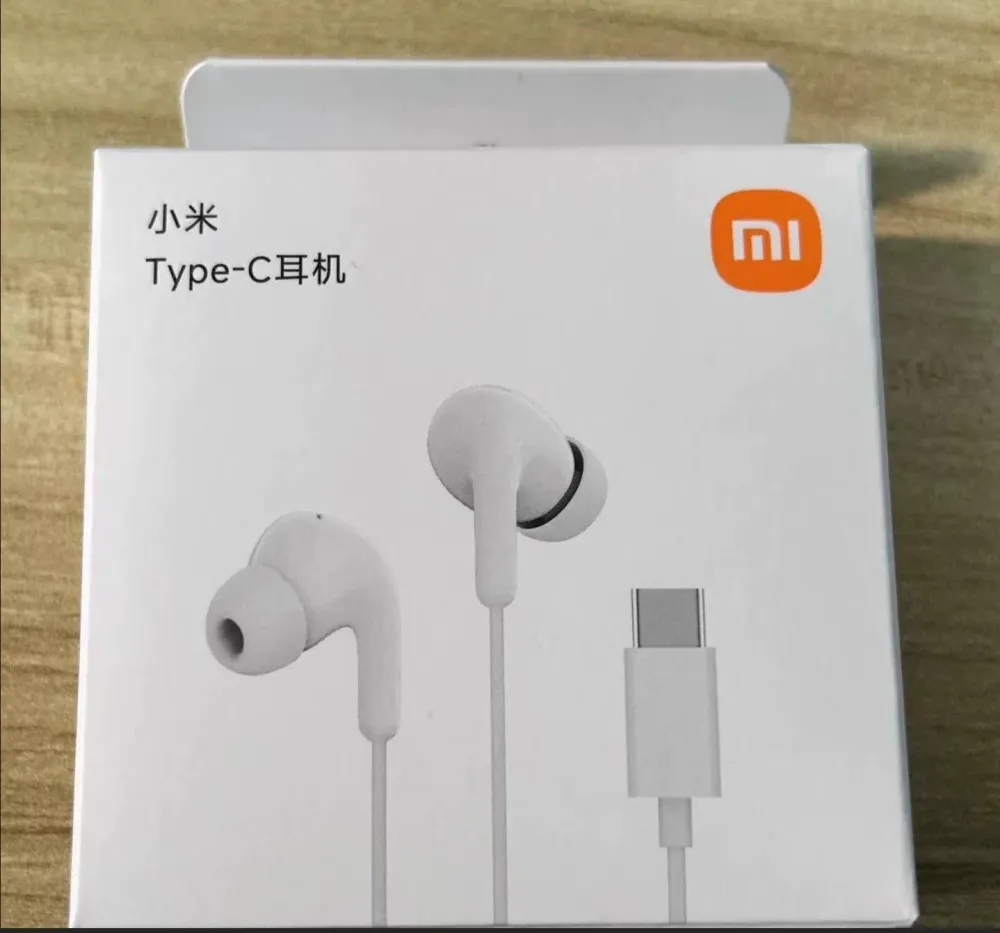 سماعات أذن Xiaomi Type-C الأصلية داخل الأذن HiFi سماعات ألعاب رياضية مع ميكروفون للهاتف Xiaomi Samsung Huawei — صورة 1